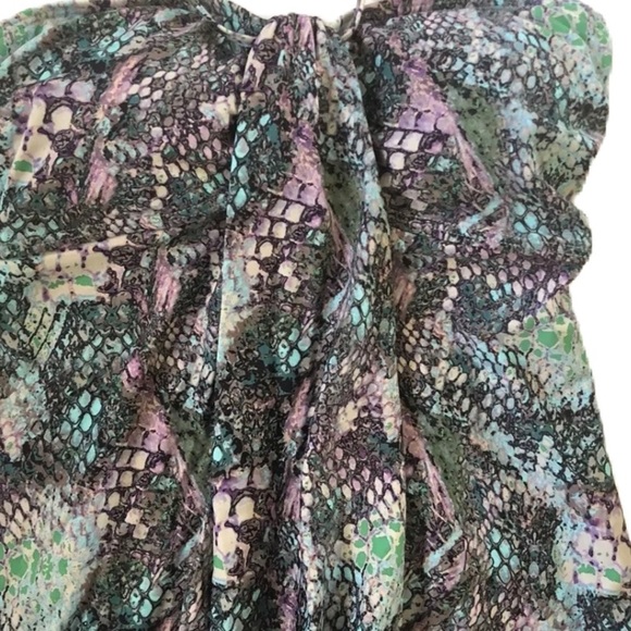 Aerin Rose Signature Viper Strapless Underwire Banded Blouson Swim Top Size 8DD - Picture 11 of 14